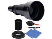 Vivitar 650 1300mm f 8 16 Telephoto Lens for Canon EOS 80D 70D 60D 2X Converter Accessory Kit