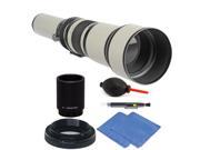 Bower 650 1300mm f 8 16 Telephoto Lens for Nikon D750 D700 D610 2X Converter Cleaning Kit
