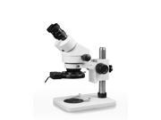 Vision Scientific VS 1E Binocular Zoom Stereo Microscope 10x Widefield Eyepiece 0.7x 4.5x Zoom Range 7x 45x Magnification Range Pillar Stand Fluorescent Ri