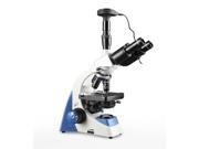 Vision Scientific MU50 Trinocular Compound Microscope 40x 1000x Magnification Double Layer Mechanical Stage LED Illumination w Intensity Control 3.0MP Di