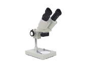 Vision Scientific Binocular Stereo Microscope WF10x Eyepieces 3X Objective 30X Magnification No Light Frosted Glass Plate Black White Reversible Stage Plate