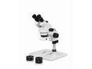 Vision Scientific Trinocular Zoom Stereo Microscope 10x WF Eyepiece 0.7x 4.5x Zoom 3.5x 90x Magnification 0.5x 2x Auxiliary Lens Pillar Stand with Large