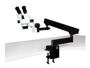Vision Scientific Binocular Zoom Stereo Microscope 10x Widefield Eyepiece 0.7x—4.5x Zoom Range 7x—45x Magnification Range Articulating Arm Clamp Stand 144