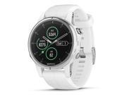 Garmin Fenix 5S Plus Sapphire Multisport GPS Smartwatch White with Carrara White Band