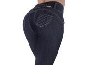 Style 0803P – Plus Size High Waist Butt Lifting Skinny Leg Jeans in Navy Size 22