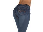 Style CH030P Plus Size Classic Design Washed Skinny Jeans in Washed Blue Size 14