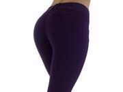 U Turn Style 1119 Butt lifting Levanta Cola Skinny Leg Premium French Terry Fashion Moleton in Purple Size XL