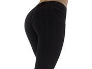 U Turn Style 1119 Butt lifting Levanta Cola Skinny Leg Premium French Terry Fashion Moleton in Washed Black Size XS