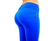 U Turn Style 1119 Butt lifting Levanta Cola Skinny Leg Premium French Terry Fashion Moleton in Royal Blue