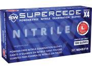 SUPERCEDE X4 Nitrile Exam Gloves Size Small Box of 100