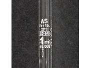 Volumetric Pipette 1 mL One mark. Class AS IAW DIN 12691 ISO 648 Pack of 5