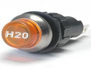K Four Large Flashing Amber Indicator Light H2O Engraved For Water Temp Bolts Into A 3 4 Inch Hole