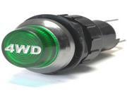 K Four Large Green 4Wd Engraved For Four Wheel Drive Indicator Warning Light Bolts Into A 3 4 Inch Hole