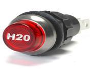 K Four Large Flashing Red Indicator Light H2O Engraved For Water Temp Bolts Into A 3 4 Inch Hole