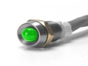 K Four Super Bright Green LED Indicator Light With Chrome Bezel 200 mcd Light Output