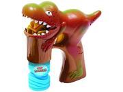 WonderPlay Battery Operated Dinosaur Bubble Gun With Light And Music Yellow