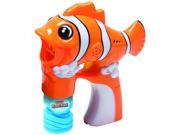 WonderPlay Battery Operated Solid Color Clownfish Bubble Gun With Light And Music Orange