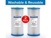 Hydronix SPC 45 1020 Whole House Pleated Sediment Water Filters Big Blue Size 4.5 x 10 Reusable 20 Micron 2 Pack
