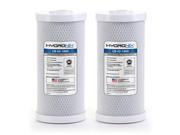 Hydronix 2 Pack CB 45 1005 Whole House Hydroponics Carbon Block Water Filters CTO Big Blue Size 4.5 x 10 5 micron