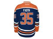 Victor Fasth Edmonton Oilers Reebok Premier Home Jersey NHL Replica