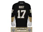 Bryan Rust Pittsburgh Penguins Stanley Cup Patch Reebok Home NHL Jersey