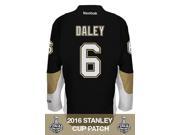 Trevor Daley Pittsburgh Penguins Stanley Cup Patch Reebok Home NHL Jersey