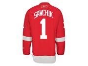 Terry Sawchuk Detroit Red Wings Reebok Premier Home Jersey NHL Replica