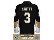 Olli Maatta Pittsburgh Penguins Stanley Cup Patch Reebok Home NHL Jersey