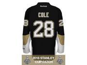 Ian Cole Pittsburgh Penguins Stanley Cup Patch Reebok Home NHL Jersey