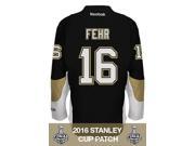 Eric Fehr Pittsburgh Penguins Stanley Cup Patch Reebok Home NHL Jersey