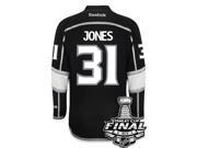 Martin Jones Los Angeles Kings 2014 Stanley Cup Patch Reebok Home NHL Jersey