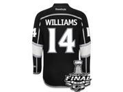 Justin Williams Los Angeles Kings 2014 Stanley Cup Patch Reebok Home NHL Jersey