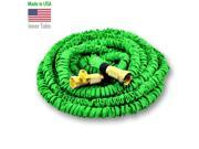 World s Strongest Expandable Garden Hose with MADE IN USA inner tube material FREE Shut Off Valve 50 ft Green