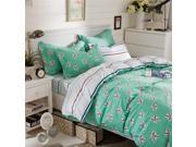 Cozy 100% Cotton 4 Pieces Bedding Comfort Set 1 Duvet Cover 1 Fitted Sheet 2 Pillowcases King Size Duvet 90*98.5 inch Sheet 78*91 inch