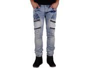 Skinny Fit Distressed Moto Jeans from Trillnation