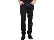 Skinny Fit Washed Twill Moto Pants with Rips and Tears from Krome