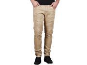 Skinny Fit Washed Moto Twill Pants from Krome