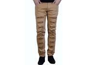 Stretch Skinny Fit Jeans with Rips and Studs from Krome Wheat