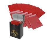 BCW Deck Guards 80 Count Double Matte Card Sleeves with Box Red Standard