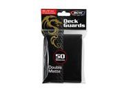 BCW Deck Guards Double Matte Card Sleeves Black 50 Count Standard