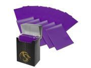 BCW Deck Guards 80 Count Double Matte Card Sleeves with Box Purple Standard