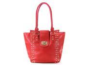 Pop Fashion Womens Classic Universal studded Purse Handbag Tote Bag Red Cherry