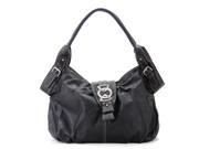 Pop Fashion Womens Classic Everyday Fold Over Buckle Purse Handbag Tote Bag Black