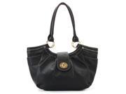 Pop Fashion Womens Classic Dressy Foldover Purse Handbag Tote Bag Black