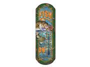 Rivers Edge Products Fish On Tin Thermometer SKU 1244