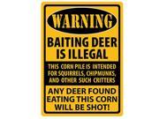 Rivers Edge Products Warning Baiting Deer Tin Sign SKU 1488