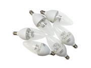 Lumien 5W C37 E12 LED Bulbs 40W Incandescent Bulbs Equivalent 2700K 450 Lumens LED Candle Bulbs Pack of 6