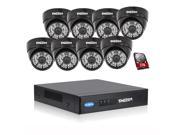 Tmezon 2.0 Megapixel 1920x1080 8 Channel 720P 2MP 3MP 5MP Network POE Video Security System NVR Kit Eight 2MP POE Weatherproof Dome IP Cameras 120ft Nig