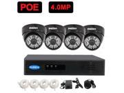 Tmezon 4MP 2560x 1440 4CH 4 Channel Support 5MP 1920P NVR Face Detection Network PoE IP Security Camera System HD 1440P Dome IP Camera 4 Megapixel 48 Led