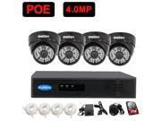 Tmezon IP 8 Channel POE NVR Support 5MP 3.0MP Onvif Network Security System 4 pcs 4.0MP 4MP Dome Waterproof CCTV Camera 2TB Hard Drive Face Detection WRD